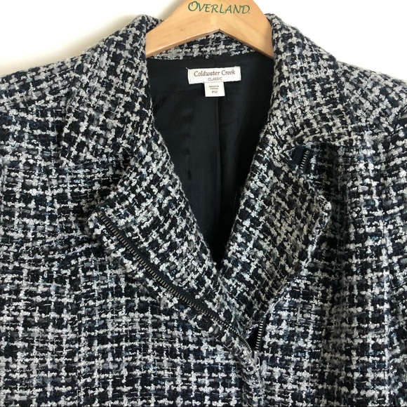 Coldwater creek black&white textured blazer - Picture 6 of 7